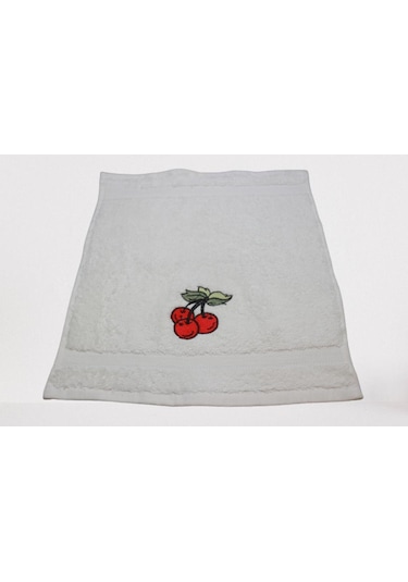 30X30 Meyve Temalı Nakışlı 6'Lı Kutulu Mutfak Havlu Seti