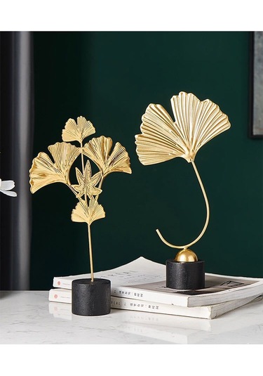 Yaz İçin Ahşap Ginkgo Yaprağı Heykeli, Oturma Odası, Salon, Yatak Odası, Ofis Dekorasyonu, El Yapımı Sanat Heykeli, Asılı Hediye Monolit