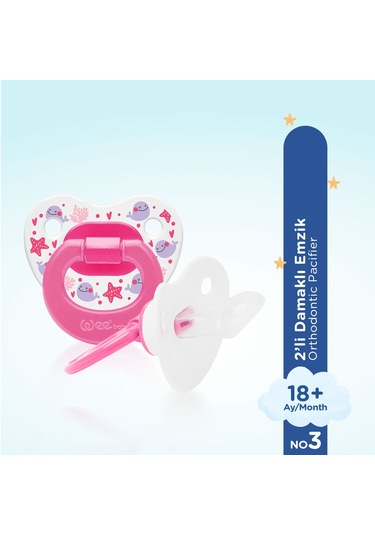 Wee Baby 2’li Damaklı Emzik No:3 Kız 18+ Ay