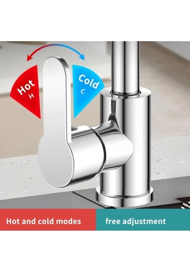 Boheme Fleko 4 Fonksiyonlu Krom Renk Spiralli Evye Bataryası Krom