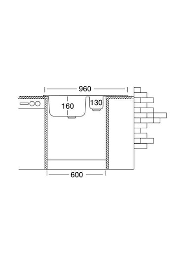 Paslanmaz Çelik Eviye 50*100cm Gri