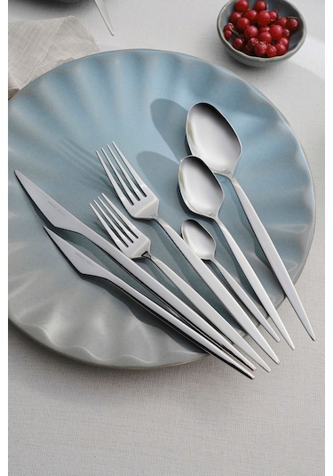 Karaca  Elegance Thor V2 Platin 12 Kişilik 84 Parça Çatal Kaşık Bıçak Takımı