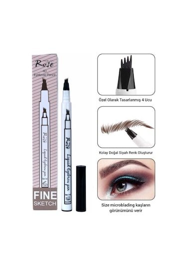 Roesia Rose Cosmetics 4D Eyebrow Kaş Kalemi Siyah