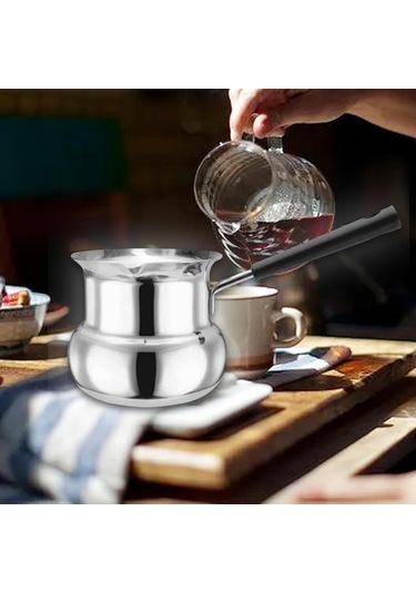 Homyl Kahve Potu Çaydanlık Süt Isıtma Lezzetli Günlük Gümüş