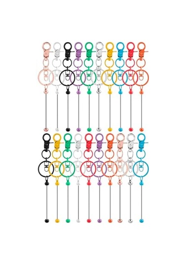 Gatherco 20 Adet Boncuklu Anahtarlık Çubuğu, Kendin Yap Çok Renkli Boş Boncuklu Anahtarlıklar - Boncuklu Anahtarlık Yapım Kiti İçin Anahtarlık Çubukları Gatherco 20 Adet Boncuklu Anahtarlık Çubuğu, Kendin Yap Çok Renkli Boş Boncuklu Anahtarlıklar - Boncuklu Anahtarlık Yapım Kiti İçin Anahtarlık Çubukları