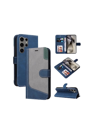 Soulader Samsung Galaxy Uyumlu S25 Ultra İçin Özel Tasarım Pu Deri Flip Kılıf Şık Ve Dayanıklı Koruma