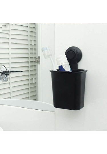 Sones Vakumlu Duvar Diş Macunu Diş Fırçası Tutucu Banyo Rafı Beyaz Diğer
