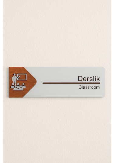 Derslik Ofis Oda Kapı İsimliği Yönlendirme Tabelası Levhası Kişiselleştirilebilir