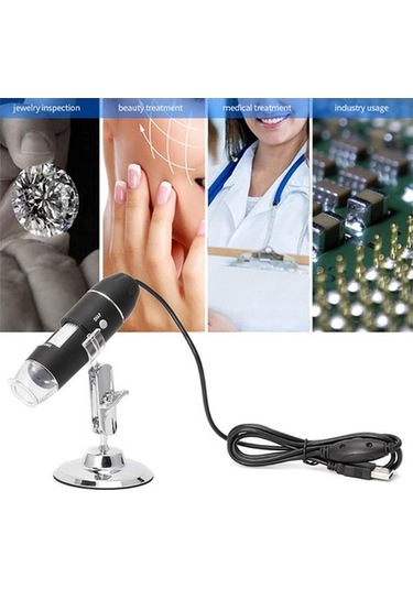 Pazly 1600x Usb Dijital Mikroskop - 8 Led, Manuel Odak, Hd Görüntü, Taşınabilir