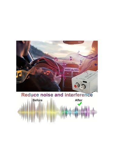 Hightower Fh-203 2 Kanallı Araç Ses Gürültü Filtresi, Amplifikatör Ve Hoparlör Gürültüsünü Giderir, Tüm Araçlarla Uyumlu