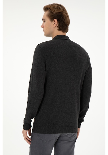 U.s. Polo Assn. Erkek Antrasit Melanj Hırka Triko 50297074-vr081 Antrasit Melanj