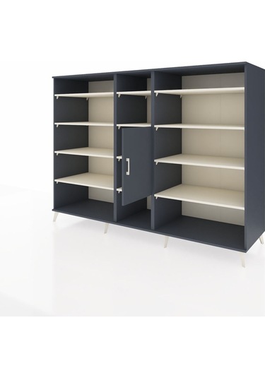 Kronos Dolap 12 Raflı Tek Kapaklı 220x59x163 Antrasit-antrasit/a Antrasit-antrasit/aytaşı