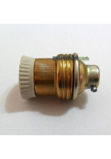 Marketcik Sarı Metal Porselen E14 Bronz Duylar