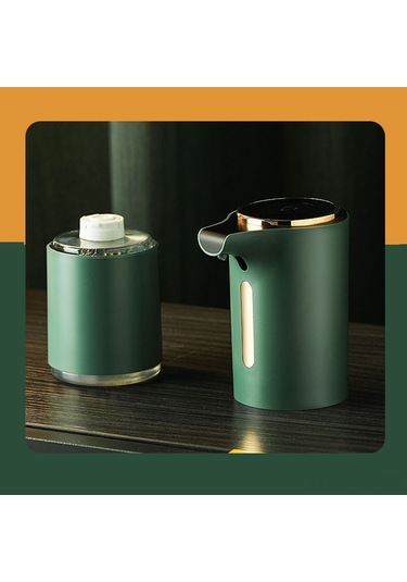 Yifomall Yeşil Otomatik Enstrümanlı Köpük Sabun Dağıtıcı, Ev, Mutfak, Banyo İçin, Delme Yok, Çocuk Dostu, Infrared Sensörlü Sabun Yok Koyu Yeşil