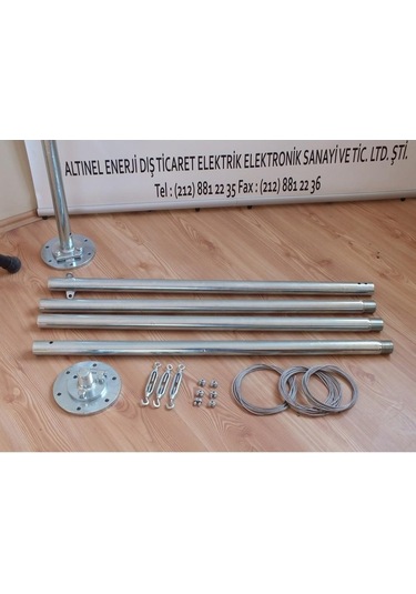 İstabreeze Direk Seti 4 Metre - Rüzgar Türbini İçin 15 Kg Taşıma Kapasiteli