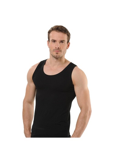 6 Adet Anıt Erkek Modal Atlet 1200 Siyah