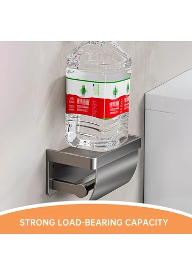 Willowhaven 1/2" Duvar Tipi Kağıt Havlu Askısı - Dayanıklı Alüminyum, Kurulumu Kolay Matkapsız Tasarım, Siyah Siyah