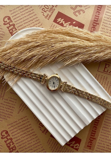 Rub070 25 Mm Rubsey Retro Minimal Hasır Kordon Vintage Kadın Kol Saati Siyah