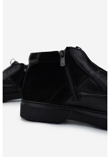 Valmenti Erkek Hakiki Deri Siyah Casual Bot 01 2075 Erk Bot Sk24-25 Sıyah Siyah