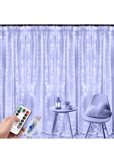 Beyaz Usb Festoon Dize Işık Peri Çelenk Perde Işık Noel Işık Yılbaşı Dekoru Ev Tatil Dekoratif Yeni Yıl Lambası 3m 2m Beyaz