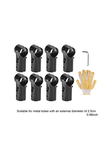 Suntek 8 Adet T Boru Kelepçesi Bağlantı Aksesuarları Anahtar