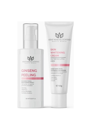 Arap Makyaj Dünyası Ginseng Peeling 60 ML + Skin Whitening Cream 50 G
