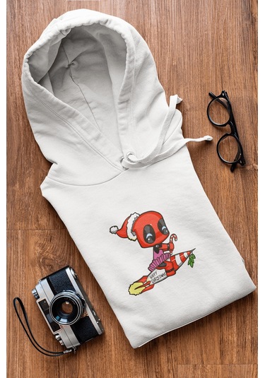 Deadpool Yeni Yıl Kapşonlu Sweatshirt 001