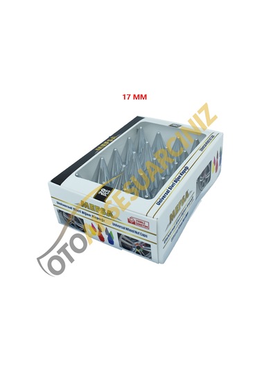 A Kalite Mefsa Bijon Kapağı Sivri 17 Mm Krom 20 Li Set