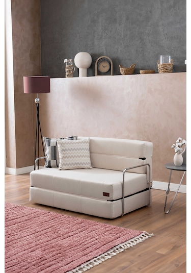 Argimo Balder Çift Kişilik Puf Katlanır Yer Yatağı Beyaz