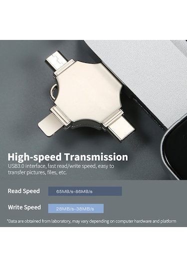 Springsun 32gb Çelik Gövde Usb 3.0 Flash Bellek - Type-c, Micro Usb, İos Uyumlu Ve Bilgisayar Desteği, Hızlı Okuma/yazma 65-86mb/s Okuma