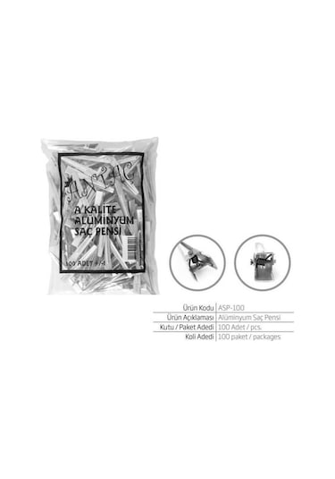 Antaç Alüminyum Saç Pensi 100 Adet