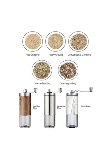 Novahub Çok Kullanımlı Gümüş Paslanmaz Çelik El Değirmen - Kahve & Baharat Gümüş