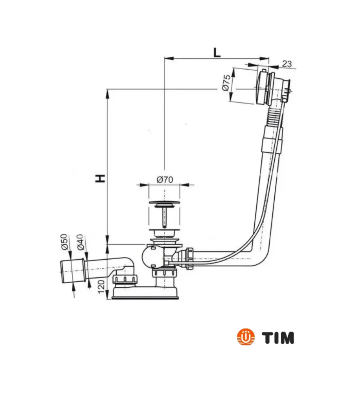 Tım Klozet Sifonı İçin Otomatik Tık Sesli Vana 317553047