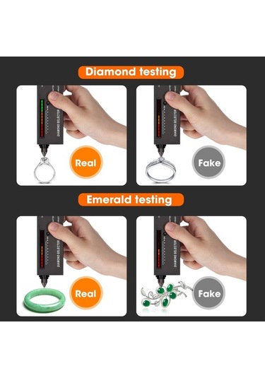 Ebitda Yüksek Hassasiyetli Elmas Test Cihazı - Abs Malzeme, Kolay Kullanım, Led Göstergeli, Taşınabilir, Siyah Siyah