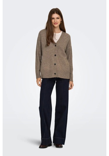 Only Kadın Onlhouston V Yaka Uzun Kollu Yünlü Hırka 15353192 Fındık Fındık