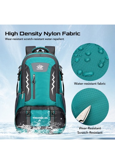 Vanaheımr-yürüyüş Sırt Çantası 60l Suya Dayanıklı Kamp Sırt Çantası,koyu Mavi Diğer