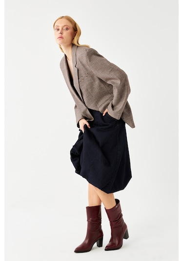 Gönderir Kadın Bordo Antik Sivri Burun Körüklü Kalın Topuklu Hakiki Deri Çizme Gkzc13444579 Bordo