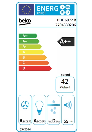Beko BDE 6072 B 60 CM Duvar Tipi Davlumbaz