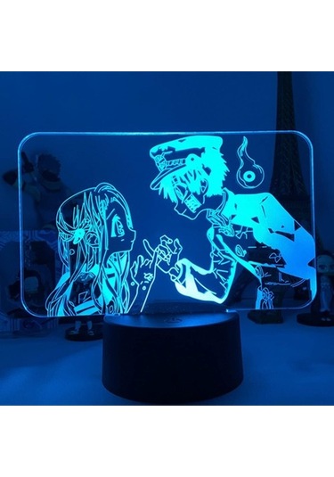 Szypzstore Hayranları Için Anime Tuvalet Bağlı 3d Gece Lambası 16 Renk Dekor Illusion Uzaktan Kumandalı Led Lamba, Manga Tuvalet Bağlı Şekil Noel Hediyesi Oyuncaklar Çocuklar/erkekler Twy0pd Siyah