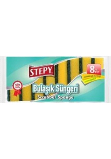 Stepy Düz Bulaşık Süngeri 8'li