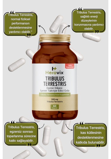 Tribulus Terrestis 500 Mg 60 Kapsül