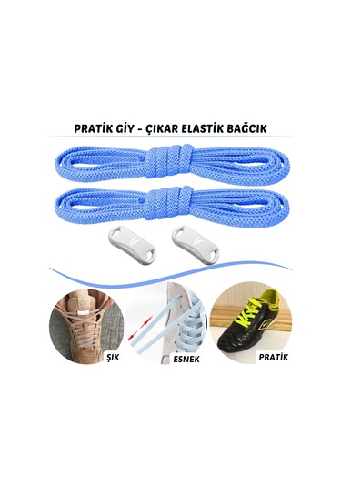 Tak Bırak, Klipsli Elastik, Yeni Nesil Akıllı Bağcık, Mavi