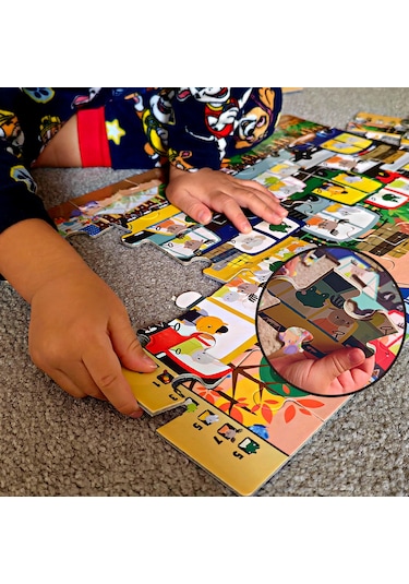 Doerkids Park Ara-Bul Yer Puzzle | Eğitici Puzzle 35 Parça Dev Puzzle