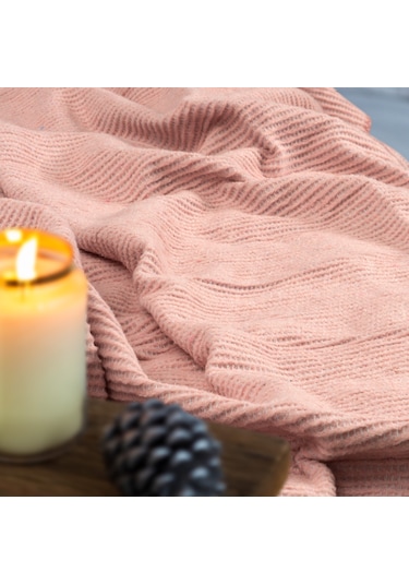 Verra Home Pamuk Battaniye Tek Kişilik Tv Battaniyesi 130 x 170 CM Pembe