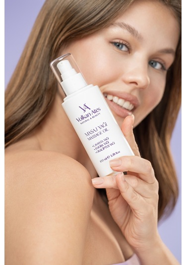 Volkan Ates Natural & Beauty Lavanta & Jojoba & Okaliptus Masaj Yağı Cam Şişe 100 ML