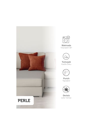 Br Perle Home Daily Series Tarçın Rengi Kırlent Yastık Kılıfı Tarçın