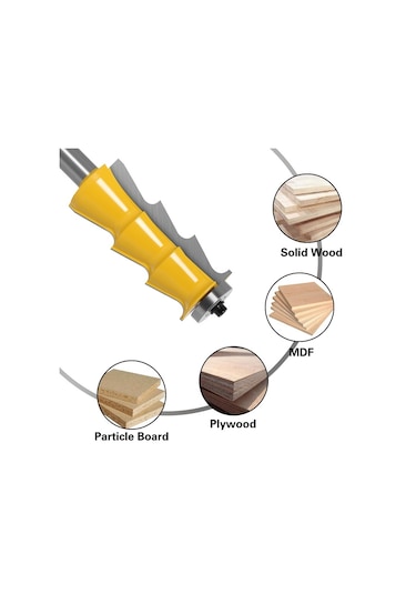 Sones 1/2 İnç Saplı Kör Korkuluk Hattı Kesici Ağaç İşleme Gravür Freze Kesici