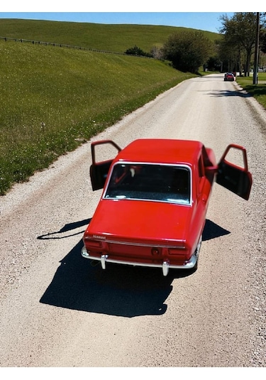 Nostaljik Metal Çek Bırak Kırmızı Araba Renault 12 Kapılar Açılır Diğer