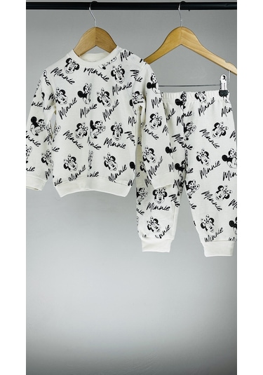 Kız Bebek 2 Li Günlük Pamuklu Takım Alt Üst Günlük Şık Set 6 24 A Beyaz