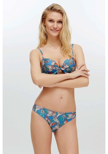 U.S. Polo Assn. Kadın Mavi Bikini Takım Mavi